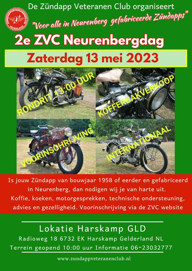 Zündapp Nuremberg événement 13 Mai 2023 Pays Bas ZVC-Neurenbergdag-2023-NL