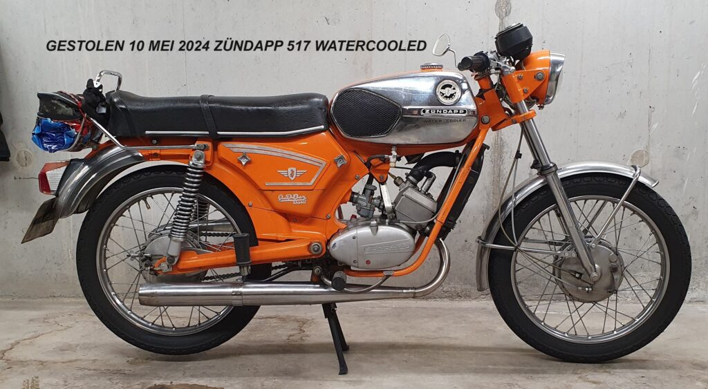 Gestolen Zündapp 517-50 liste 0 Oranje